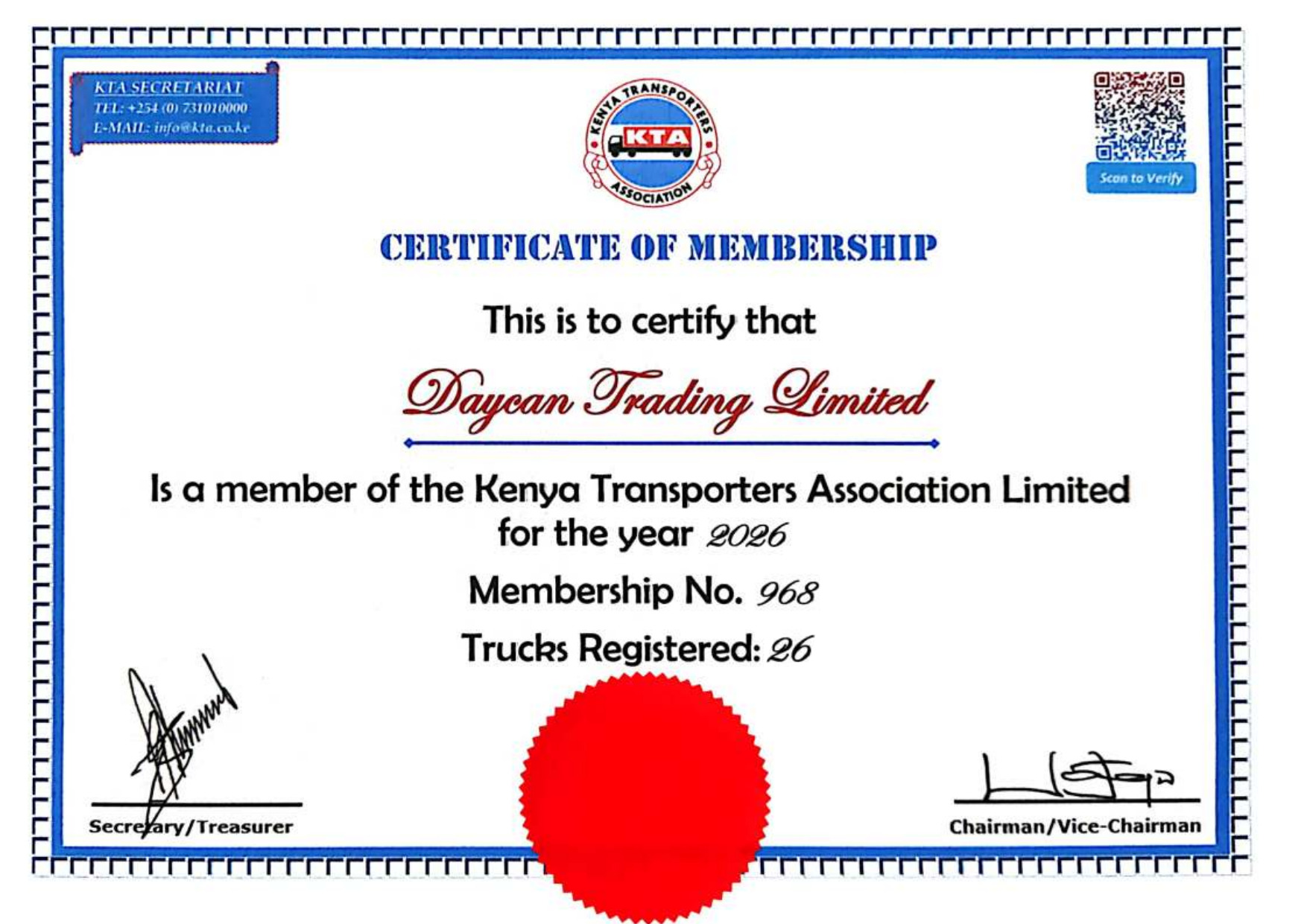 Linear Freight Forwarders LimitedTransport Association