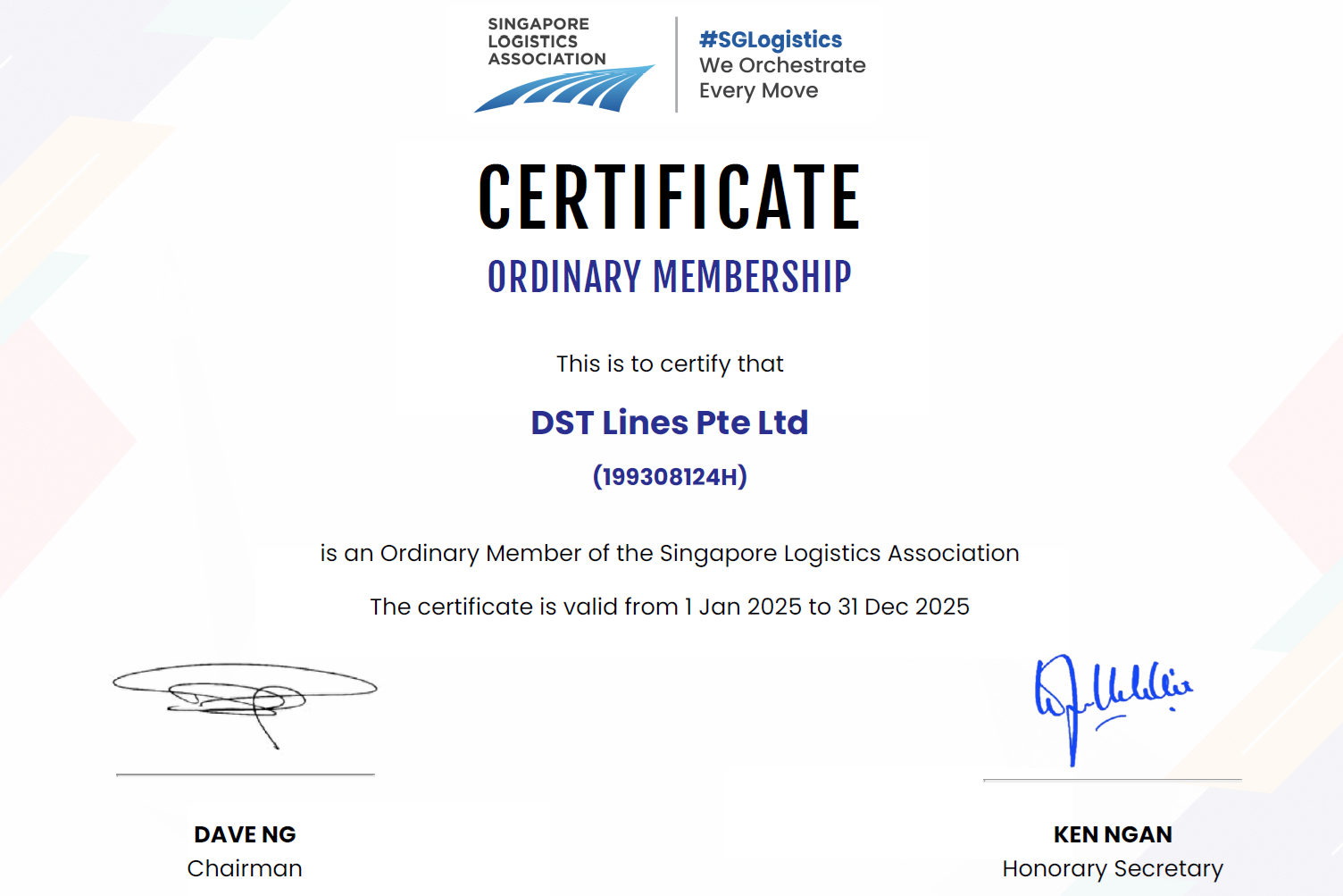 DST LINES PTE. LTD.SLA Member (Singapore)