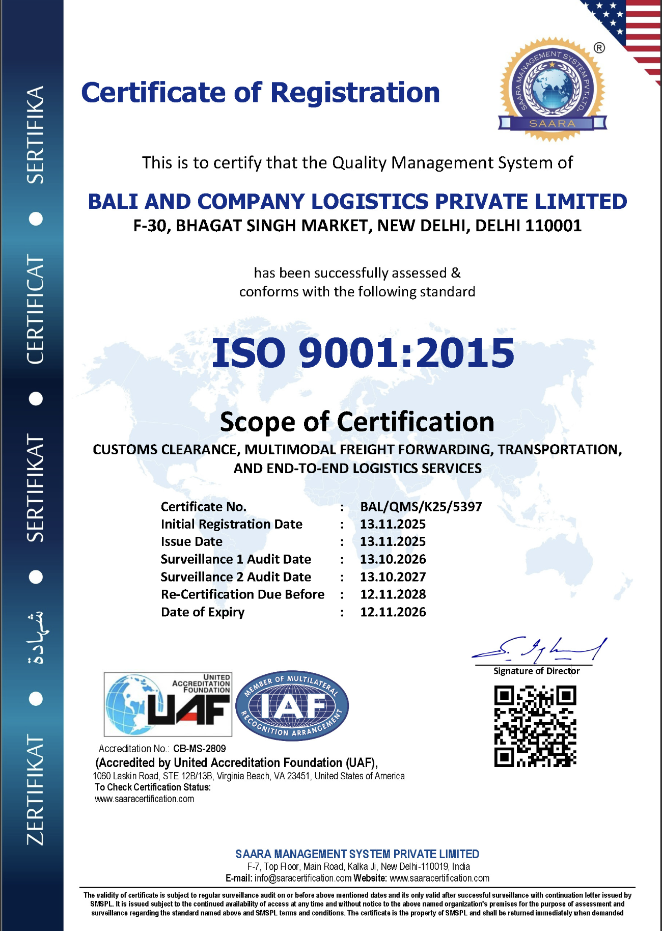 Bali And Company Logistics Private Limited