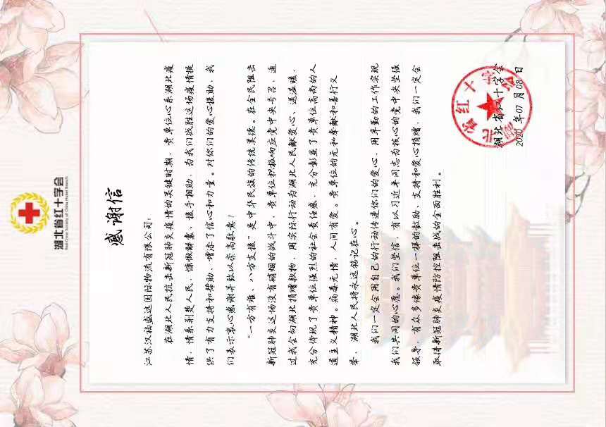 JIANGSU HARVWIN INTERNATIONAL LOGISTICS CO.,LTDCertificate of hono