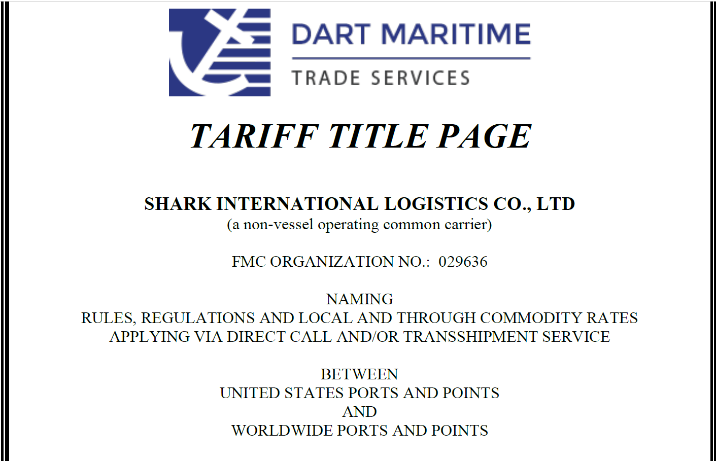 Shark International Logistics Co.,Ltd