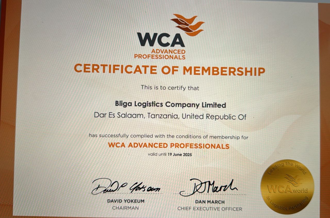 BLIGA LOGISTICS COMPANY LTDWCA MEMBERSHIP
