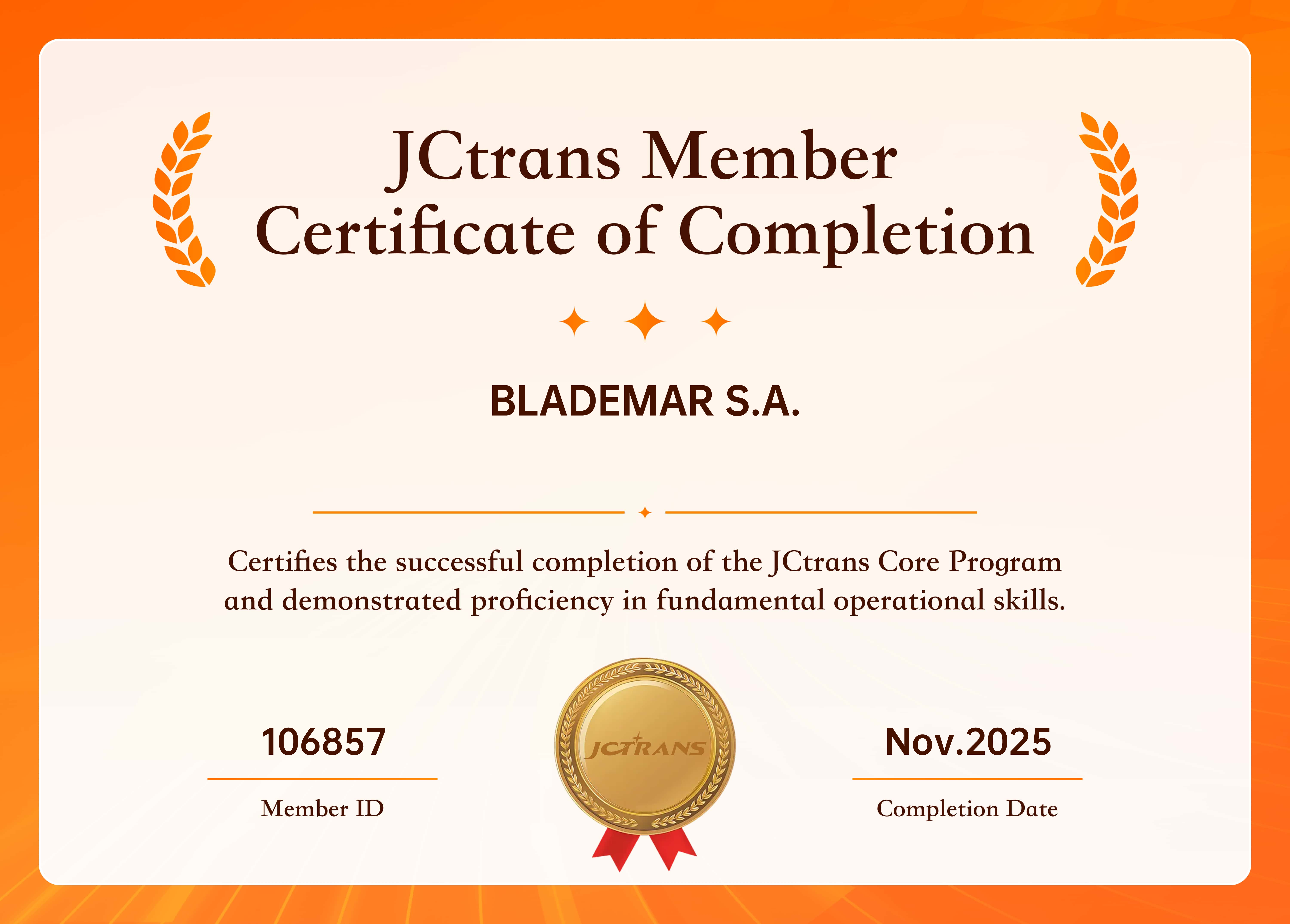 BLADEMAR S.A.JCtrans Member