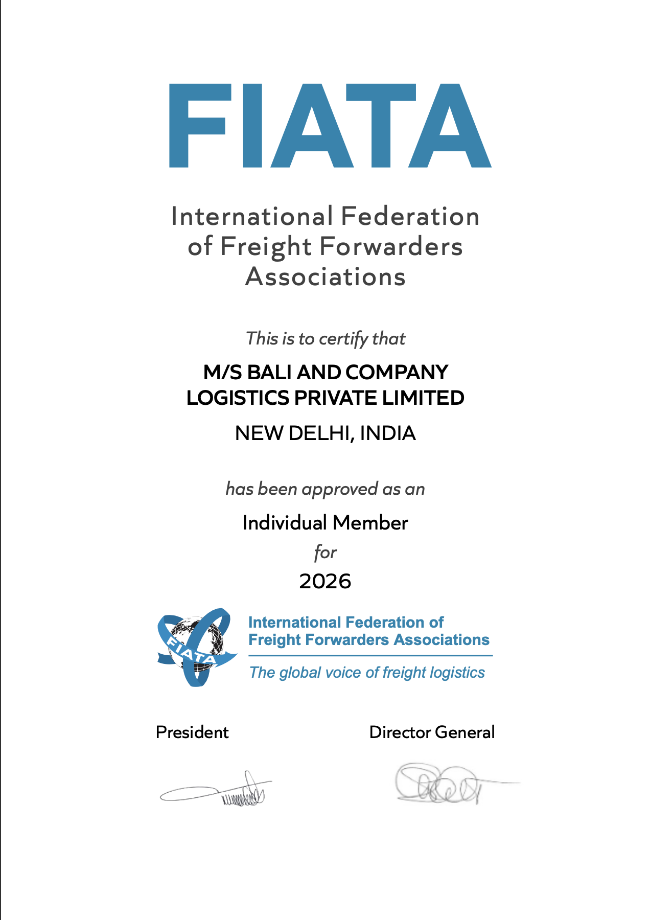 Bali And Company Logistics Private Limited