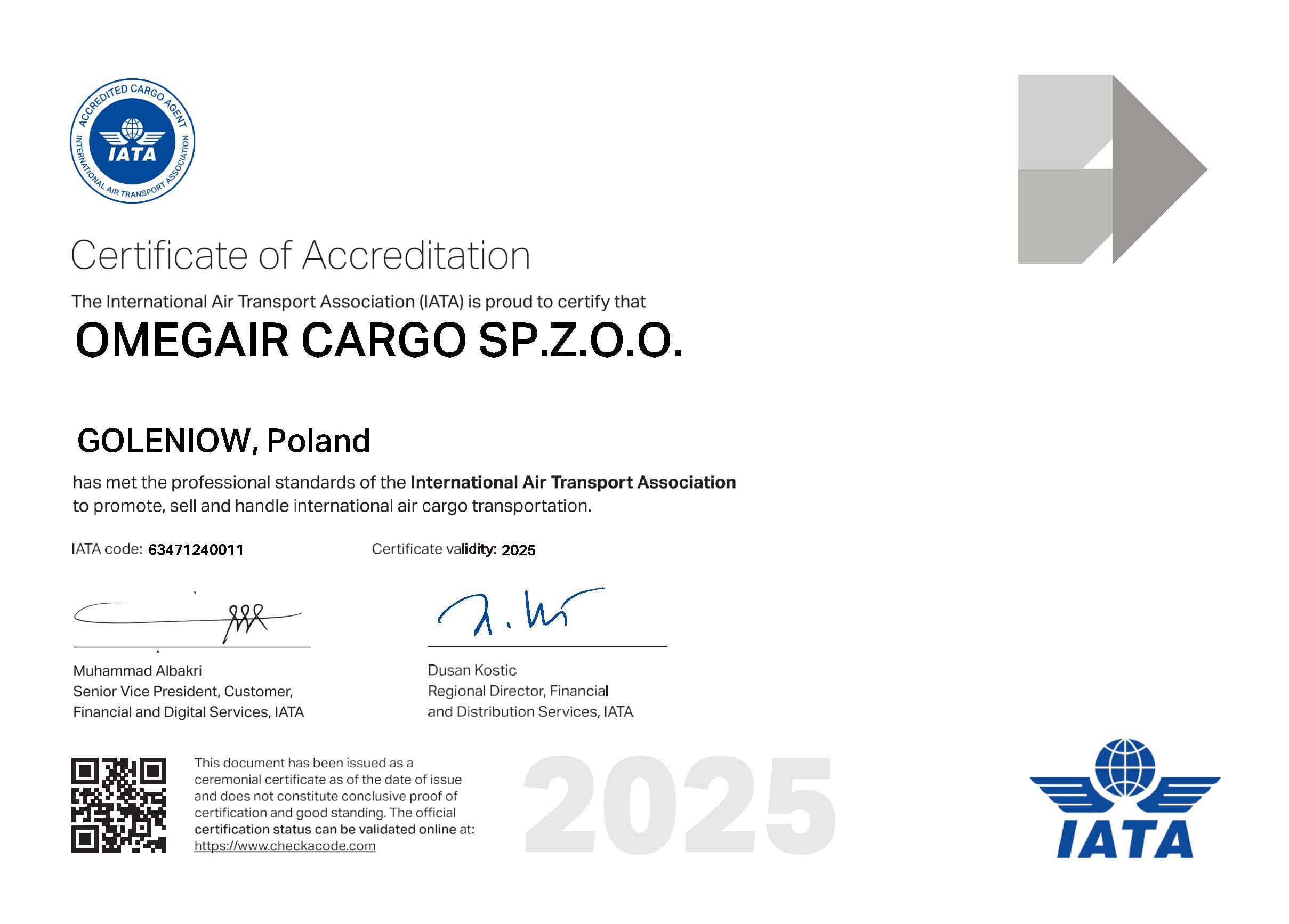 OMEGAir CARGO Sp. z o.o.