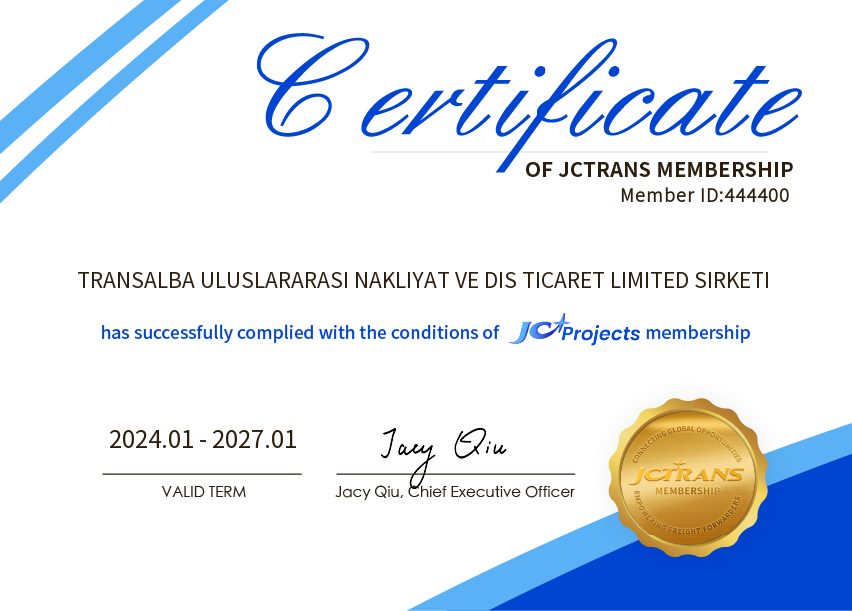 TRANSALBA ULUSLARARASI NAKLIYAT VE DIS TICARET LIMITED SIRKETIJC Projects