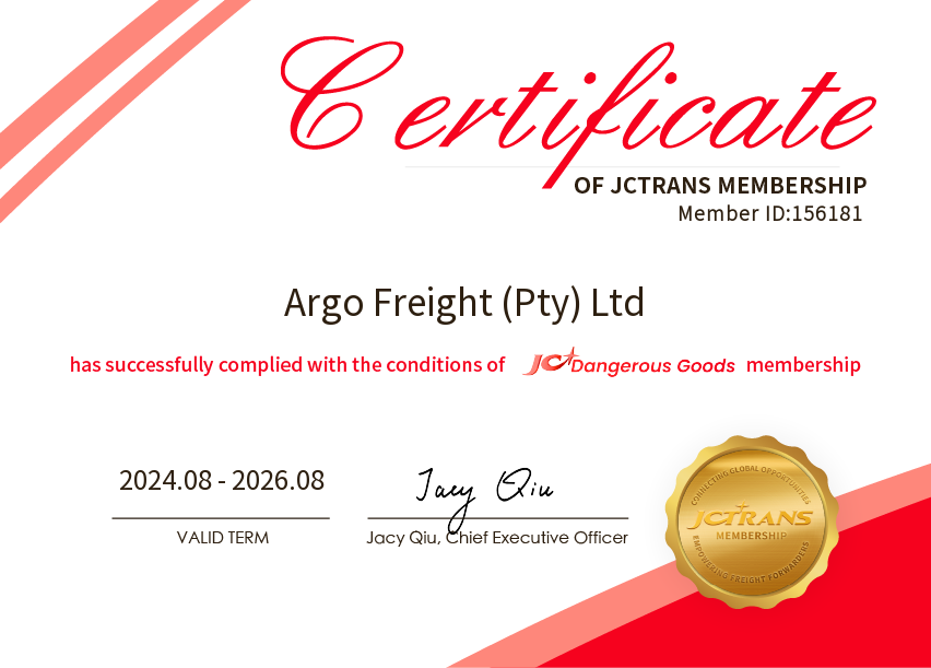 Argo Freight (Pty) LtdJC Dangerous Goods