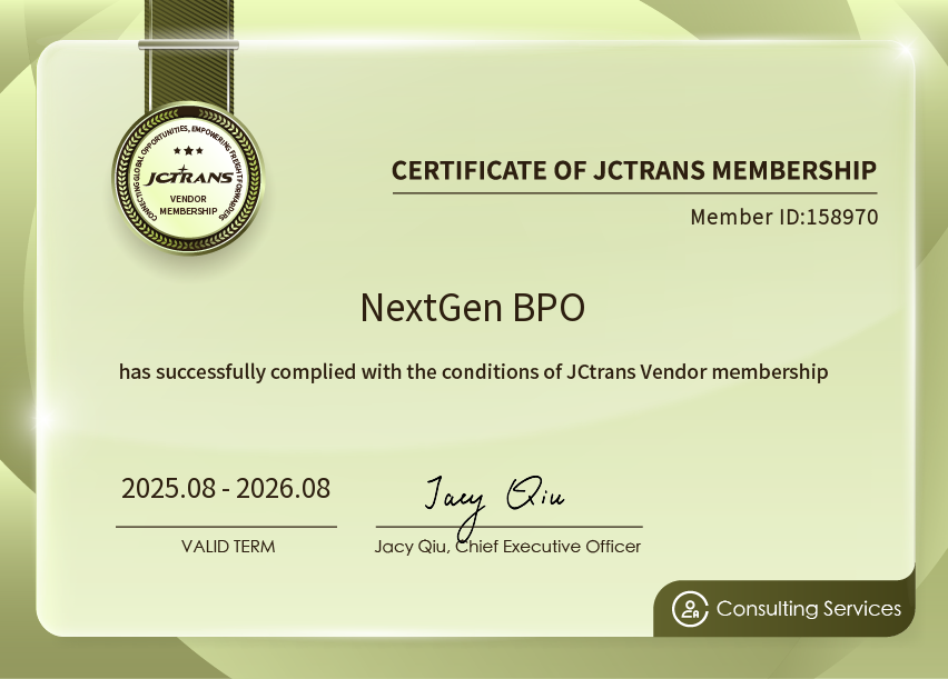 NextGen BPOJC Vendor Consulting Services