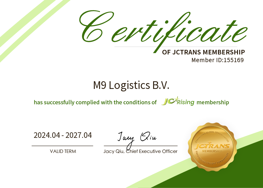 M9 Logistics B.V.JC Rising