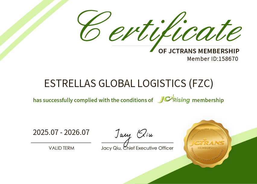ESTRELLAS GLOBAL LOGISTICS (FZC)JC Rising