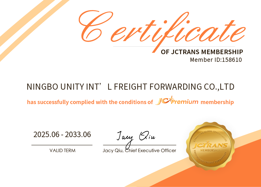 NINGBO UNITY INT’L FREIGHT FORWARDING CO.,LTDJC Premium