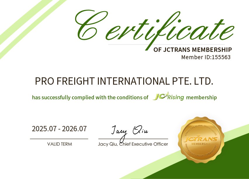 PRO FREIGHT INTERNATIONAL PTE. LTD.JC Rising