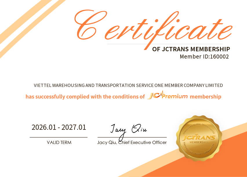 VIETTEL WAREHOUSING AND TRANSPORTATION SERVICE ONE MEMBER COMPANY LIMITEDJC Premium