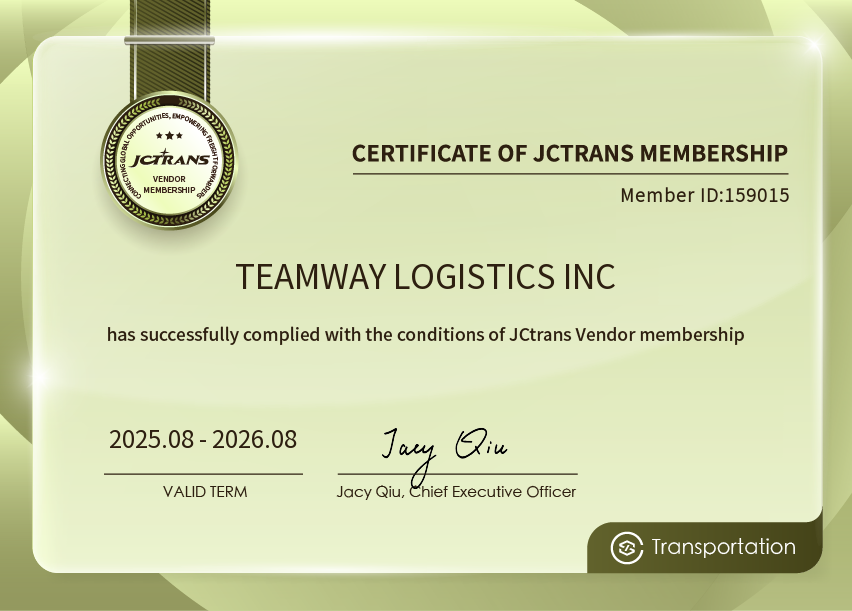 TEAMWAY LOGISTICS INCJC Vendor Transportation