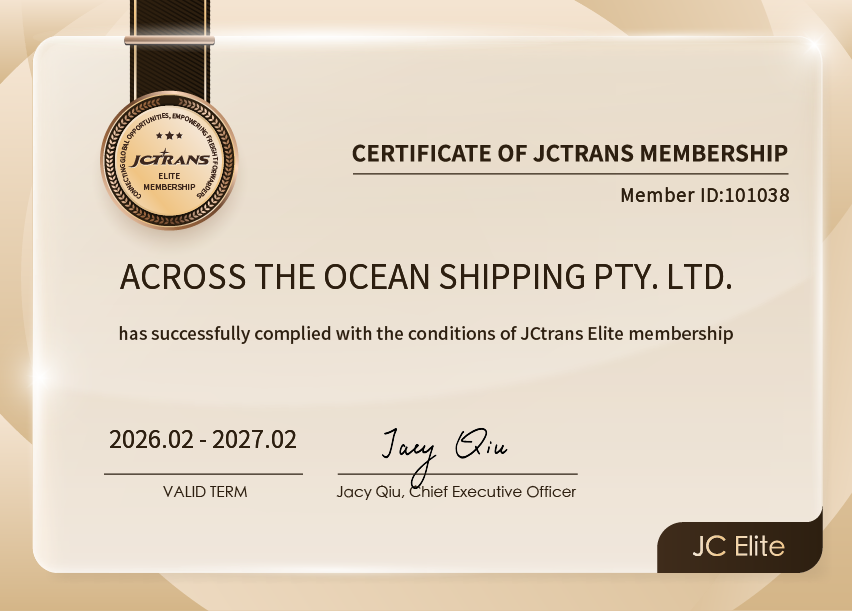 ACROSS THE OCEAN SHIPPING PTY. LTD.JC Elite
