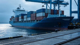 Streamlining sea rail intermodal transit time paths when routing commercial freight from china to mexico across cross border loops