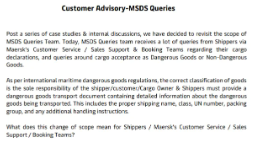 重磅！船司MSDS新规，客户自行鉴别分类危险品，一切后果由客户承担