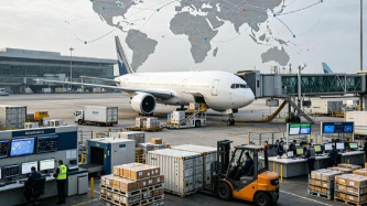 Scheduling time critical automotive prototype cargo shipments originating in japan heading to north america via air freight hubs