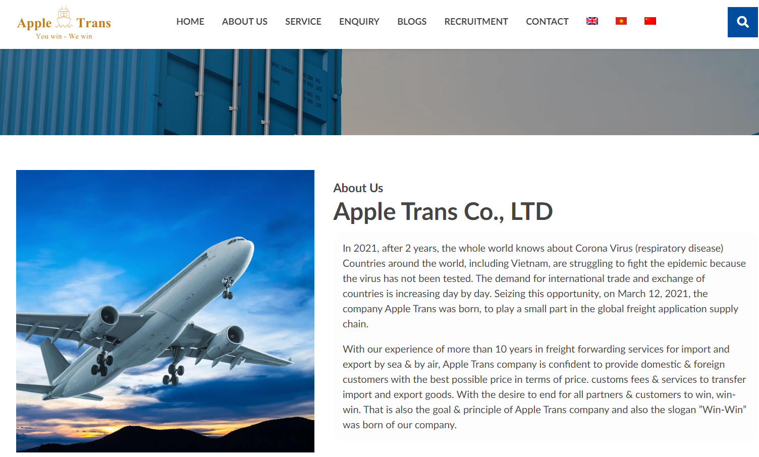 APPLE TRANS CO., LTD - Freight Forwarding Company Profile, Contact ...