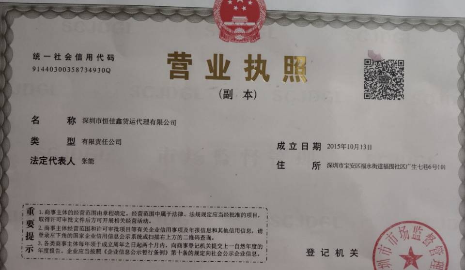 深圳市恒佳鑫货运代理有限公司 logo